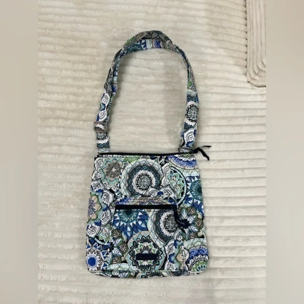 Vers Bradley Sketched Medallion Pattern Hipster Bag Color Blue, Green,White &Tan
